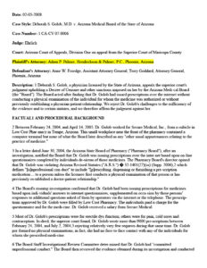 Deborah S. Golob, M.D. v. Arizona Medical Board of the State of Arizona 1
